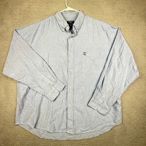 Ralph Lauren Jeans Co. Chambray Mens XL Blue Long Sleeve Button‎ Down Shirt
